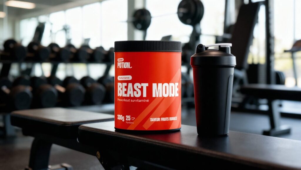 Beast Mode Pre Workout Power Potion dans une salle de sport